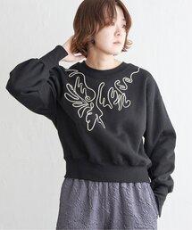 裏起毛ラメコード刺繍スウェット