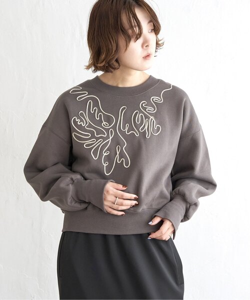 notch.(ノッチ)の「裏起毛ラメコード刺繍スウェット(スウェット・レディース・ブラック/オフホワイト/チャコール・M)」の21枚目の写真
