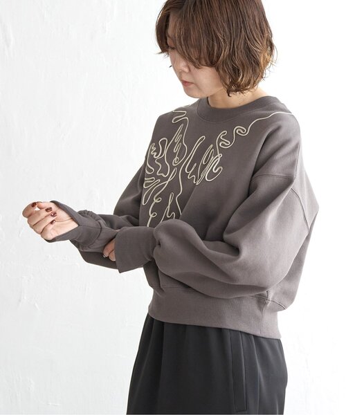 notch.(ノッチ)の「裏起毛ラメコード刺繍スウェット(スウェット・レディース・ブラック/オフホワイト/チャコール・M)」の22枚目の写真
