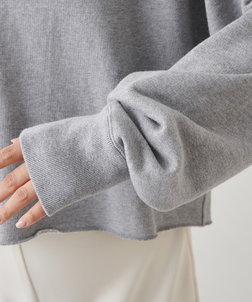 Whim Gazette（ウィムガゼット）の「ウォッシュ裏毛プルオーバー（スウェット・レディース・ベージュ/ピンク/グレー・FREE）」の10枚目の写真