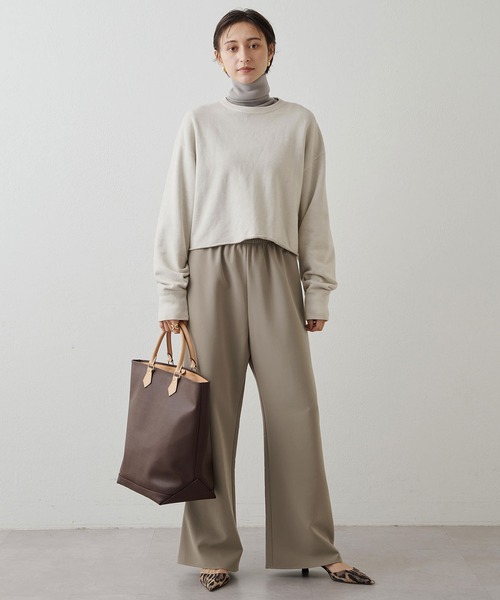 Whim Gazette（ウィムガゼット）の「ウォッシュ裏毛プルオーバー（スウェット・レディース・ベージュ/ピンク/グレー・FREE）」の20枚目の写真