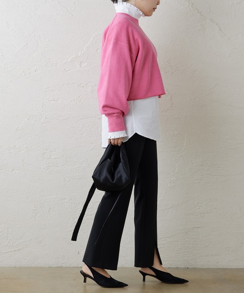 Whim Gazette（ウィムガゼット）の「ウォッシュ裏毛プルオーバー（スウェット・レディース・ベージュ/ピンク/グレー・FREE）」の15枚目の写真