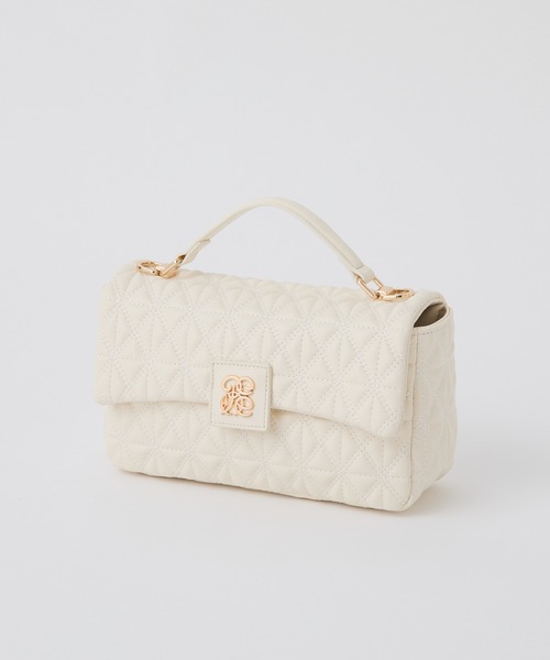 one after another NICE CLAUP(ワンアフターアナザーナイスクラップ)の「エンブレム付きキルティングショルダーバッグ(ショルダーバッグ・レディース・ブラウン/ブラック/アイボリー・FREE)」の6枚目の写真