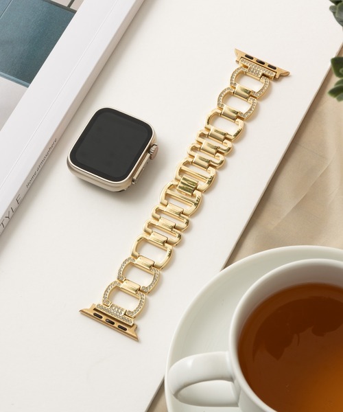 emonique(エモニーク)の「スマートウォッチバンド アップルウォッチバンド Apple Watch band ステンレス製【38/40/41/42/44/45/49mm対応】(デジタル腕時計・レディース・ブラック/シルバー/ピンクゴールド/ゴールド・38/42)」の3枚目の写真