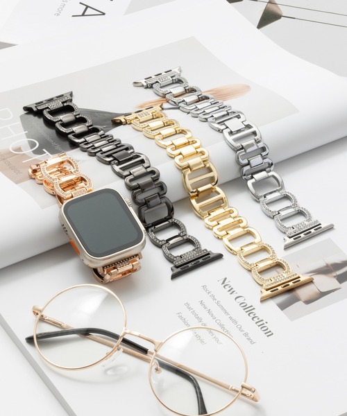 emonique(エモニーク)の「スマートウォッチバンド アップルウォッチバンド Apple Watch band ステンレス製【38/40/41/42/44/45/49mm対応】(デジタル腕時計・レディース・ブラック/シルバー/ピンクゴールド/ゴールド・38/42)」の5枚目の写真