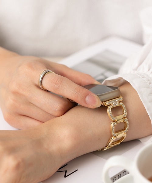 emonique(エモニーク)の「スマートウォッチバンド アップルウォッチバンド Apple Watch band ステンレス製【38/40/41/42/44/45/49mm対応】(デジタル腕時計・レディース・ブラック/シルバー/ピンクゴールド/ゴールド・38/42)」の9枚目の写真