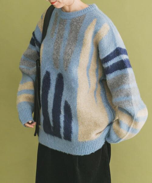 セール】シャギーモチーフビッグニット（ニット/セーター）｜ITEMS