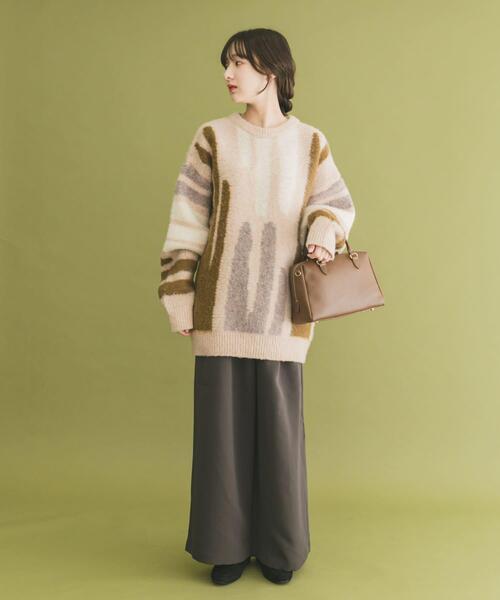 ITEMS URBANRESEARCH(アイテムズ アーバンリサーチ)の「シャギーモチーフビッグニット(ニット/セーター・レディース・ベージュ/ピンク/ブルー・FREE)」の15枚目の写真