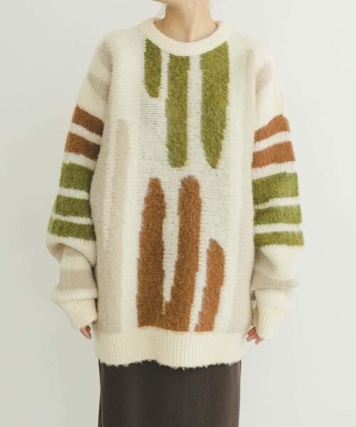 ITEMS URBANRESEARCH(アイテムズ アーバンリサーチ)の「シャギーモチーフビッグニット(ニット/セーター・レディース・ベージュ/ピンク/ブルー・FREE)」の18枚目の写真