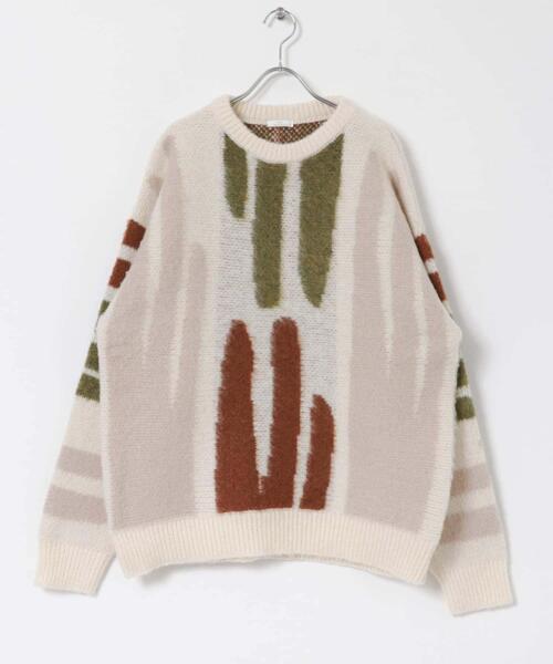 ITEMS URBANRESEARCH(アイテムズ アーバンリサーチ)の「シャギーモチーフビッグニット(ニット/セーター・レディース・ベージュ/ピンク/ブルー・FREE)」の4枚目の写真