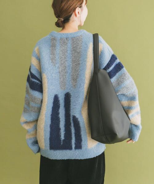 ITEMS URBANRESEARCH(アイテムズ アーバンリサーチ)の「シャギーモチーフビッグニット(ニット/セーター・レディース・ベージュ/ピンク/ブルー・FREE)」の7枚目の写真