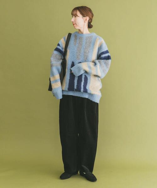 ITEMS URBANRESEARCH(アイテムズ アーバンリサーチ)の「シャギーモチーフビッグニット(ニット/セーター・レディース・ベージュ/ピンク/ブルー・FREE)」の9枚目の写真