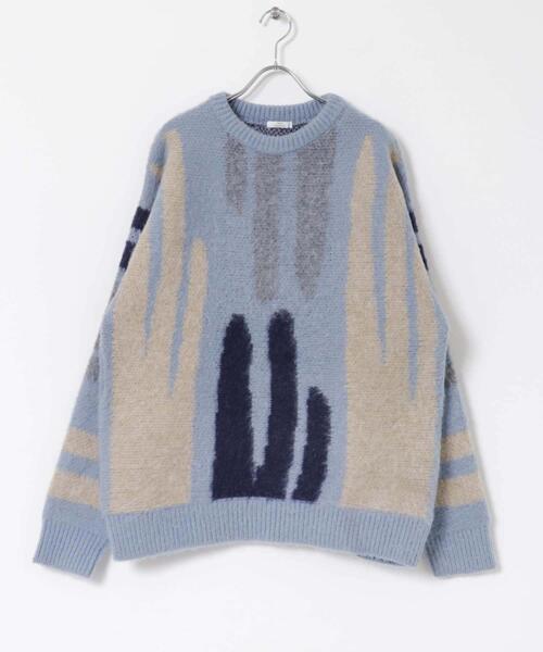 ITEMS URBANRESEARCH(アイテムズ アーバンリサーチ)の「シャギーモチーフビッグニット(ニット/セーター・レディース・ベージュ/ピンク/ブルー・FREE)」の12枚目の写真