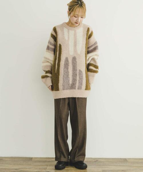 ITEMS URBANRESEARCH(アイテムズ アーバンリサーチ)の「シャギーモチーフビッグニット(ニット/セーター・レディース・ベージュ/ピンク/ブルー・FREE)」の20枚目の写真