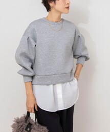 NOLLEY’S | ウォッシャブルシャツテール付きダンボールプルオーバーカットソー(Tシャツ/カットソー)