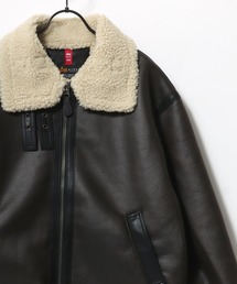 ALPHA INDUSTRIES/アルファインダストリーズ B-3 FAKE MOUTON JACKET/オーバーサイズ フェイクムートンジャケット