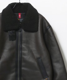 ALPHA INDUSTRIES/アルファインダストリーズ B-3 FAKE MOUTON JACKET/オーバーサイズ フェイクムートンジャケット