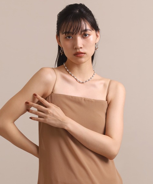 LHME(エルエイチエムイー)の「【WEB限定】“MELLOW”パールミックスボールチェーンネックレス(ミディアム)/ステンレススティール【LHME / エルエイチエムイー】(ネックレス・レディース・ホワイト×シルバー・46cm)」の14枚目の写真