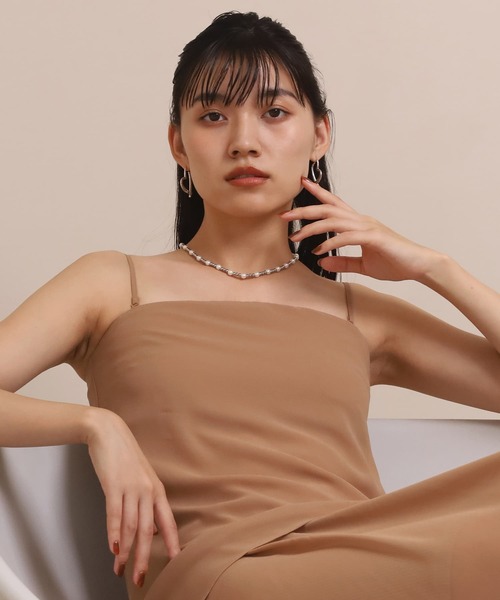 LHME(エルエイチエムイー)の「【WEB限定】“MELLOW”パールミックスボールチェーンネックレス(ミディアム)/ステンレススティール【LHME / エルエイチエムイー】(ネックレス・レディース・ホワイト×シルバー・46cm)」の20枚目の写真