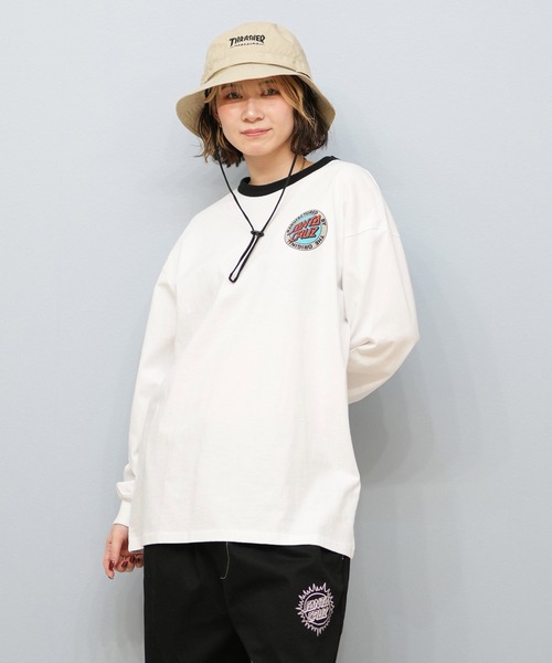 SANTA CRUZ(サンタクルーズ)の「SANTACRUZ/サンタクルーズ バックプリントロンT 502251431(Tシャツ/カットソー・レディース・ホワイト/ライトブラック・L/M)」の3枚目の写真