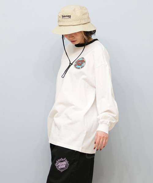 SANTA CRUZ(サンタクルーズ)の「SANTACRUZ/サンタクルーズ バックプリントロンT 502251431(Tシャツ/カットソー・レディース・ホワイト/ライトブラック・L/M)」の4枚目の写真