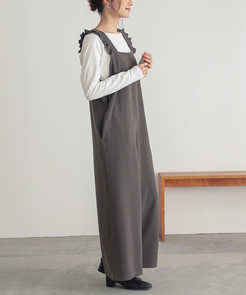 『肩フリルサロペット』（サロペット/オーバーオール）｜n'OrLABEL（ノアールレーベル）