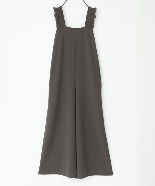 n'OrLABEL(ノアールレーベル)の「『肩フリルサロペット』(サロペット/オーバーオール・レディース・チャコール/ブラック・2/1)」の10枚目の写真