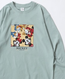 Disney（ディズニー）の「Disney/ディズニー ミッキー ミニー ドナルド デイジー グーフィー ワンポイン刺繍 フロント バックプリントロンT 長袖 レディース メンズ（Tシャツ/カットソー）」