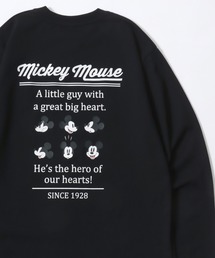 Disney/ディズニー ミッキー ミニー ドナルド デイジー グーフィー ワンポイン刺繍 フロント バックプリントロンT 長袖 レディース メンズ