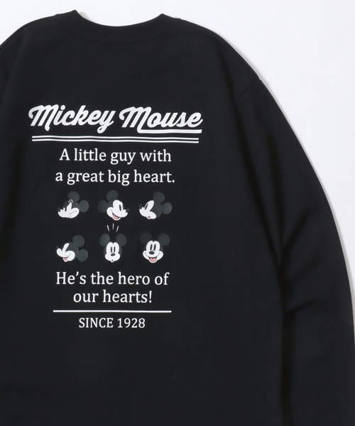 Disney(ディズニー)の「Disney/ディズニー ミッキー ミニー ドナルド デイジー グーフィー ワンポイン刺繍 フロント バックプリントロンT 長袖 レディース メンズ(Tシャツ/カットソー・レディース・ブラック/サックスブルー/ライトグリーン/アイボリー・M/L/LL)」の3枚目の写真