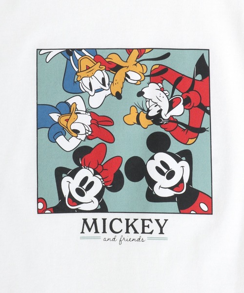 Disney(ディズニー)の「Disney/ディズニー ミッキー ミニー ドナルド デイジー グーフィー ワンポイン刺繍 フロント バックプリントロンT 長袖 レディース メンズ(Tシャツ/カットソー・レディース・ブラック/サックスブルー/ライトグリーン/アイボリー・M/L/LL)」の15枚目の写真