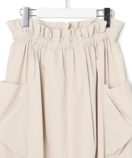 セール】【撥水加工/洗える】ブライトタフタ ドロスト スカート