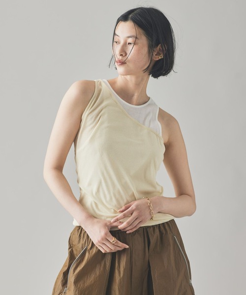 Curensology（カレンソロジー）の「Curensology(カレンソロジー)/＜5AWARENESS＞コットン2WAYタンクトップ（タンクトップ・レディース・モカ/アイボリー・FREE）」の22枚目の写真