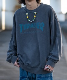 THRASHER | 【at】〔THRASHER/スラッシャー〕ピグメント加工 かすれロゴ クルーネックスウェット(スウェット)
