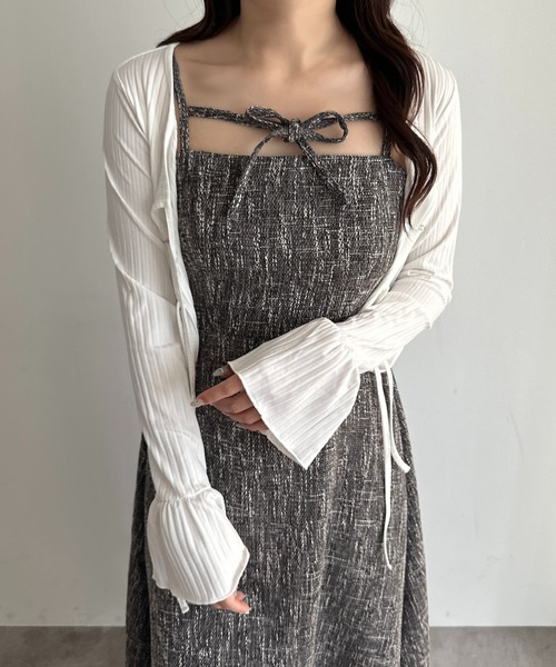 セール】フロントリボンチャーム付きキャミワンピース（ワンピース