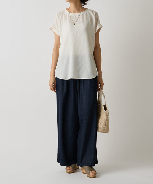 ビアズリー　マルチウエストリブパンツ　新品未使用品 ビアズリー BEARDSLEY マルチウエストリブパンツ （beige