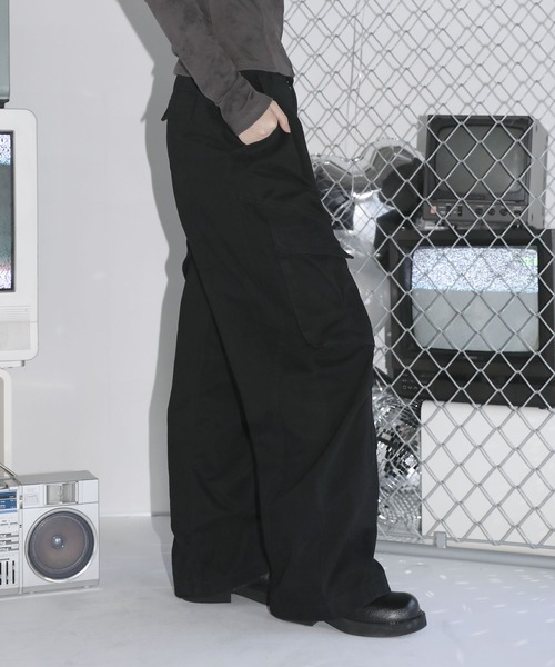 MSGirl(エムエスジーガール)の「デザインタックカーゴツイルバギーパンツ(カーゴパンツ・レディース・カーキ/ブラウン/ブラック・S/M/L)」の8枚目の写真