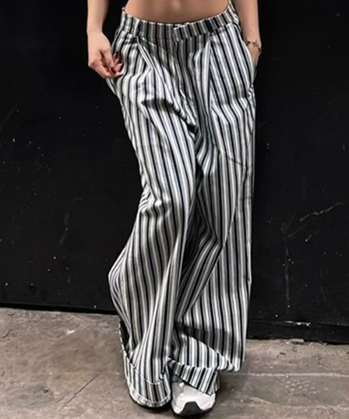 ストライプワイドパンツ（その他パンツ）｜deux amour（ドゥーザムール）