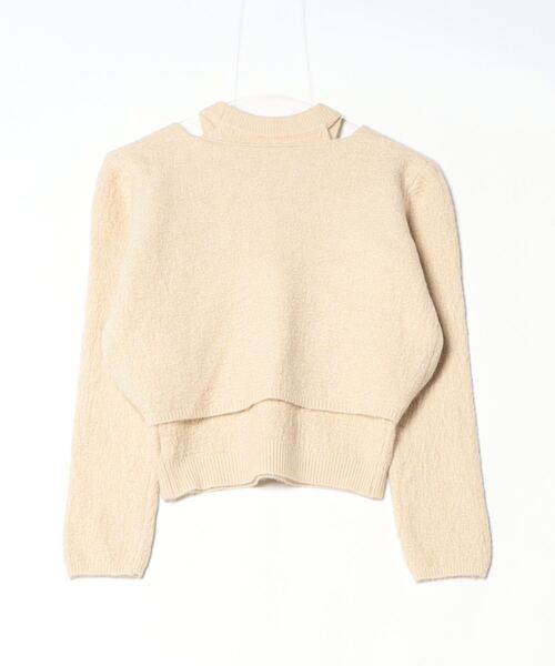LETee(レティー)の「ラメ入りノースリーブ&トップ ツインニットプルオーバー(ニット/セーター・レディース・ブラック/ホワイト/レッド/ベージュ・FREE)」の15枚目の写真