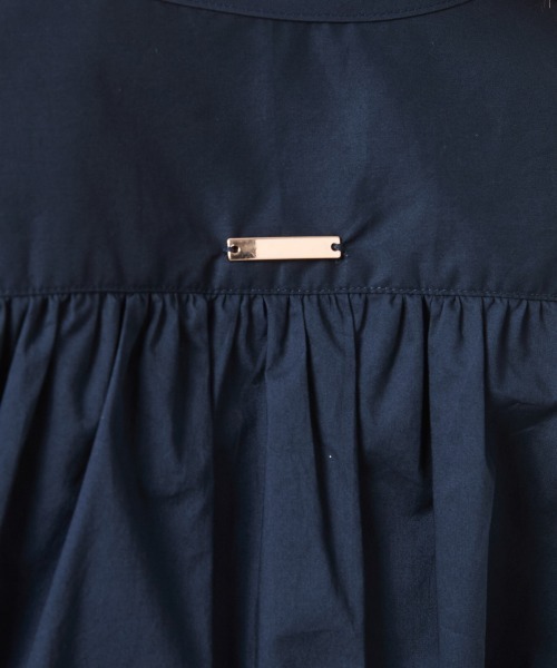 CHIC STYLE(シックスタイル)の「パフスリーブギャザーブラウス<大きいサイズ有>シックスタイル(シャツ/ブラウス・レディース・オフホワイト/ネイビー・L/M/5L/4L/3L/LL)」の9枚目の写真