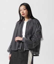 AULA AILA | AULA AILA/アウラアイラ/MESH COMBINATION TULLE LAYERED BLOUSON/メッシュコンビネーションチュールレイヤードブルゾン(ブルゾン)