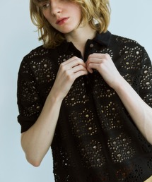 OPULENCE（オーピュレンス）の「New Classic レースポロニット（ポロシャツ）」