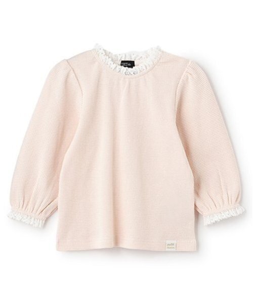 petit main(プティマイン)の「【オーガニック】襟付き長袖T(Tシャツ/カットソー・キッズ・グレー/オフホワイト/ライトピンク・80cm/90cm/110cm/100cm/120cm/130cm)」の3枚目の写真
