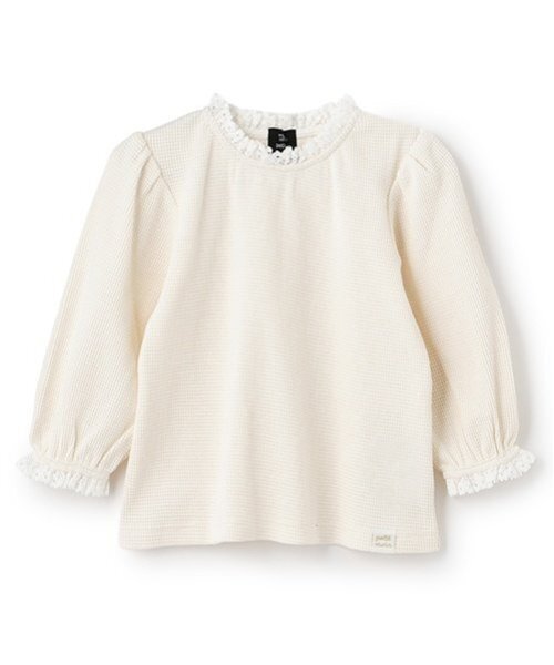 petit main(プティマイン)の「【オーガニック】襟付き長袖T(Tシャツ/カットソー・キッズ・グレー/オフホワイト/ライトピンク・80cm/90cm/110cm/100cm/120cm/130cm)」の14枚目の写真