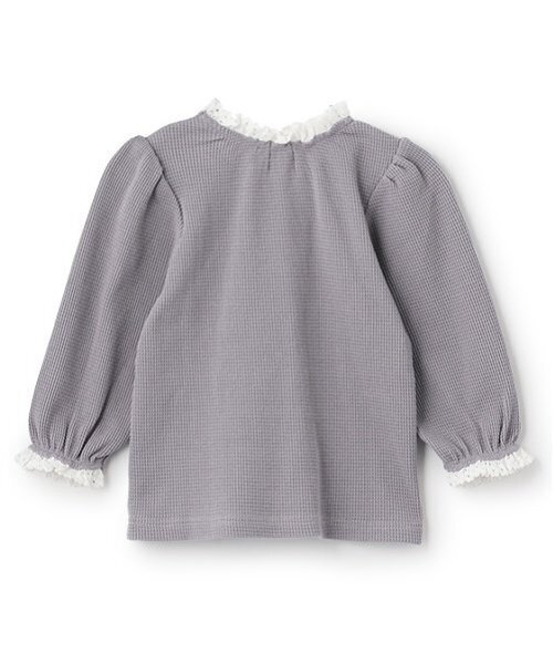 petit main(プティマイン)の「【オーガニック】襟付き長袖T(Tシャツ/カットソー・キッズ・グレー/オフホワイト/ライトピンク・80cm/90cm/110cm/100cm/120cm/130cm)」の15枚目の写真