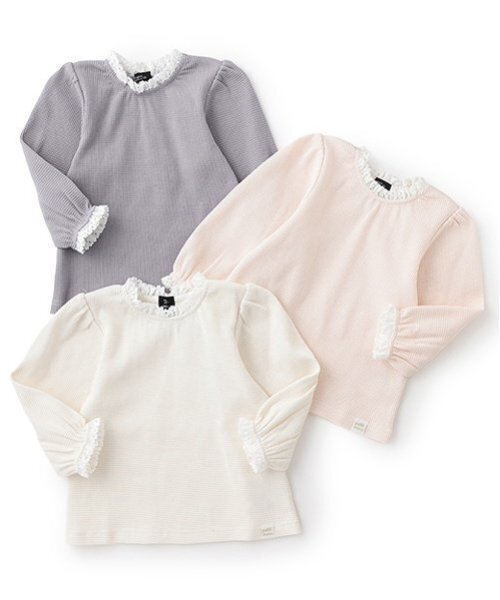 ⭕️mimi⭕️インディアンぶた長袖カットソー⭐️Ｆ セール】【オーガニック】襟付き長袖T（Tシャツ/カットソー