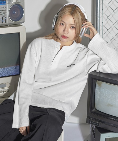 MSG(エムエスジー)の「刺繍ロゴサーマルロングスリーブTシャツ(Tシャツ/カットソー・メンズ・グレー/ブラック/ブラック系/ホワイト・S/M/L/XL)」の17枚目の写真