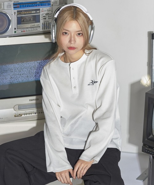 MSG(エムエスジー)の「刺繍ロゴサーマルロングスリーブTシャツ(Tシャツ/カットソー・メンズ・グレー/ブラック/ブラック系/ホワイト・S/M/L/XL)」の18枚目の写真