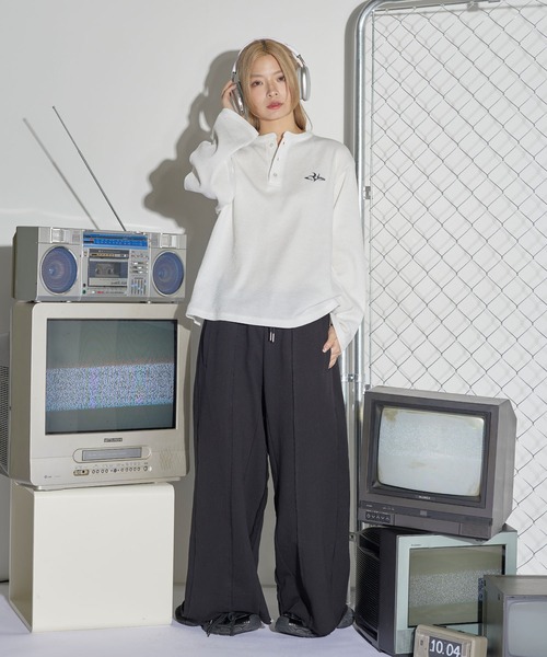 MSG(エムエスジー)の「刺繍ロゴサーマルロングスリーブTシャツ(Tシャツ/カットソー・メンズ・グレー/ブラック/ブラック系/ホワイト・S/M/L/XL)」の19枚目の写真