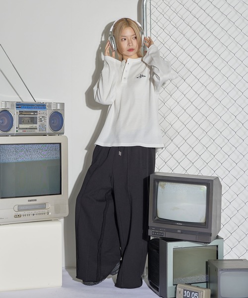 MSG(エムエスジー)の「刺繍ロゴサーマルロングスリーブTシャツ(Tシャツ/カットソー・メンズ・グレー/ブラック/ブラック系/ホワイト・S/M/L/XL)」の21枚目の写真